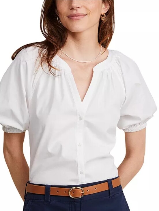 Vineyard Vines Tops - Poplin Cotton Button-up top White Top Size Large